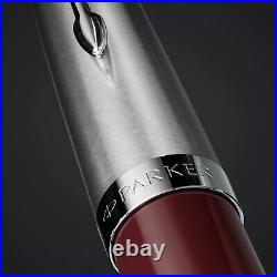 Parker 51 Fountain Pen Burgundy Barrel Medium Nib Black Ink Gift Box