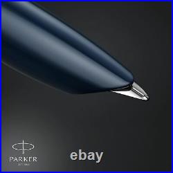 Parker 51 Fountain Pen Midnight Blue Barrel Medium Nib Black Ink Gift Box