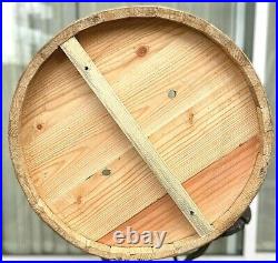 Pot Planter Barrel Flower Pot Wood Real Oak Round indor outdor handmade