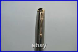 RESTORED 1946 PARKER 51 Black barrel & Lustraloy Jeweled Cap ink fountain pen