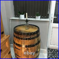 Recycled Solid Oak Whiskey Pub BarrelWine Rack Drinks Cabinet Cask Keg