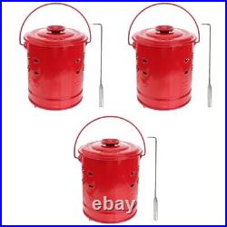 Red Burning Barrel Stainless Steel Garden Compost Buring Cage