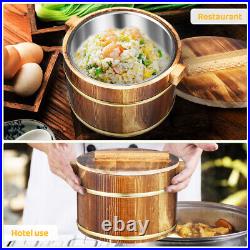 Rice Barrel Chinese Food Containers Stainless Steel Mixing Bowls with Lids
