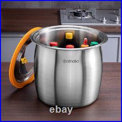 Rice Storage Bucket Food Storage Stainless Container Barrel Sealing Rubber Lid