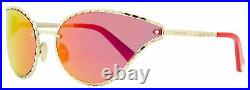 Roberto Cavalli Wrap Sunglasses RC1124 32U Gold/Crimson 71mm 1124