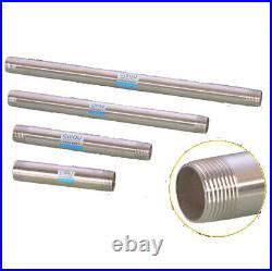 SUS201 Stainless Steel Extension Tube/Barrel Nipple 1/2 3/4 1BSP Male Adapter