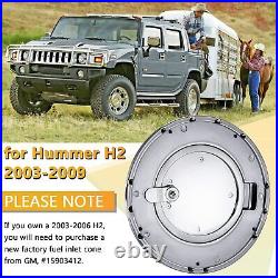 Silver Barrel Lock Billet Aluminum Locking Fuel Filler Door for Hummer H2 03-09