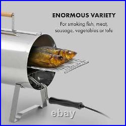 Smoker Electric Fish Vegetables Free Standing Grill Grate Steel 1100W Silver