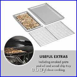 Smoker Electric Fish Vegetables Free Standing Grill Grate Steel 1100W Silver