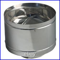 Smokestack A Barrel Ø 14 CM Stainless Steel Base Round Fireplace Rainproof