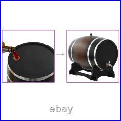 Solid Pinewood Wine Barrel with Tap Whiskey Drink Cask 6 L/35 L/12 L vidaXL