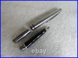 Stainless Steel Barrel Used Shot Size Sailor Fountain Pen Nib F Gold 18K Wg