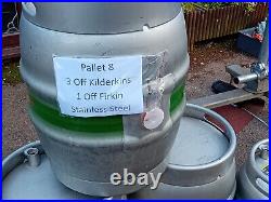 Stainless Steel Barrels Set of 3x Kilderkin and 1x Firkin