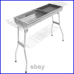 Stainless Steel Folding BBQ Charcoal Barbecue Grill Garden Picnic Camping Stove