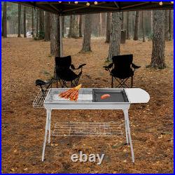 Stainless Steel Folding BBQ Charcoal Barbecue Grill Garden Picnic Camping Stove