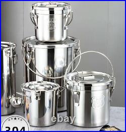Stainless Steel Gasket Airtight Canister Container Locking Clamp Storage Barrel