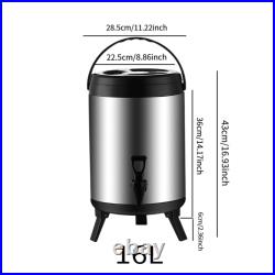 Stainless Steel Insulated Barrel Double Walled Beverage Dispenser with Faucet