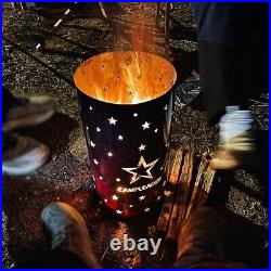 Stainless Steel Integrated Bonfire Barrels Starry Pattern Outdoor Camping aj