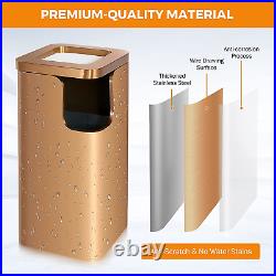 Stainless Steel Trash Can with Lid inside Barrel Premium Quality Rose-Gold Comme