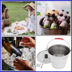 Stainless Steel Water Bucket Bottle Iced Champagne Barrel Portable