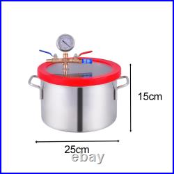 Stainless steel chamber, silicone defoaming barrel, vacuum degassing chamber