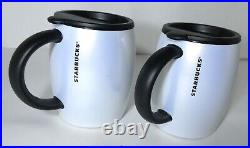 Starbucks 2012 2 Desktop Barrels Mug Tumbler 14 oz, Stainless steel, white, New