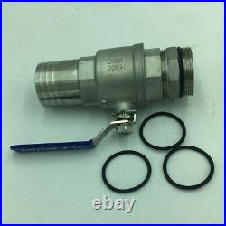 Straight Stainless Steel Ball Valve Drum Adapter Outlet Tap 200L Barrel DN50