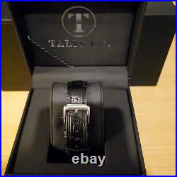 Talis Co T 100 Men's Black Moon Phase Indicator Watch & Black Leather Strap
