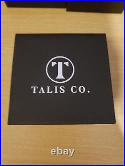 Talis Co T 100 Men's Black Moon Phase Indicator Watch & Black Leather Strap
