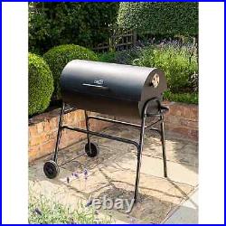 UniFlame 75Cm Barrel Grill With Lid In Black Barbecue