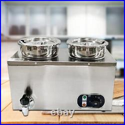 Used! Electric Bain Marie Wet Well Sauce Food Commerial Food Barrel Warmer Pot