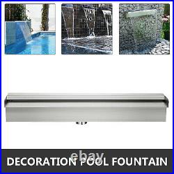 VEVOR 450mm Waterfall Rectangular Stainless Steel Pool Fountain Cascade