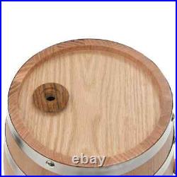 VidaXL Wine Barrel with Tap Solid Oak Wood 6 L GHB