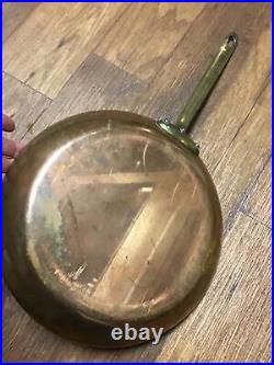 Vintage Made In France Crate & Barrel 12 Inch Copper Frying Pan Skillet Mauviel