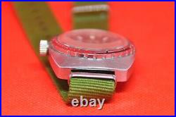 Vintage Soviet Vostok 2209 Amphibian watch Tonneau Barrel green dial paddle hand