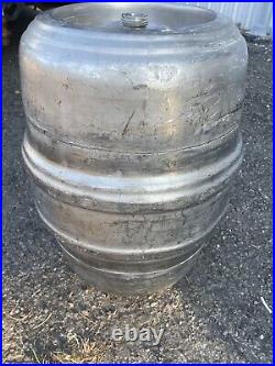 Vtg Carling Brewing Company Stainless Steel Beer Bar Barrel Keg