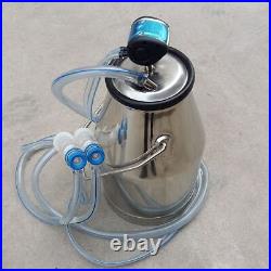 WOO Portable Stainless Steel Goat Milker Milking Machine Bucket Tank Barrel 25L