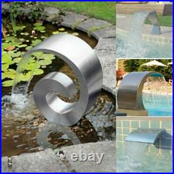 Waterfall Pool Fountain Stainless Steel Outdoor Decor Pond Cascade Hardware