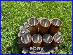 Whiskey Tumbler Eco-Friendly Wood Cup Ukrainian Gorilka Tumbler Whisky Barrel