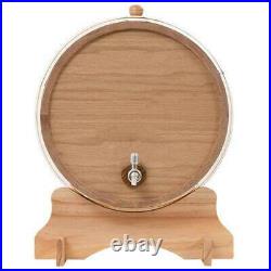 Wooden Wine Barrel Tap Solid Oak Wood Whiskey Storage Container Dispenser 35 L