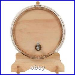 Wooden Wine Barrel Tap Solid Pine Wood Whiskey Storage Container Dispenser 35 L