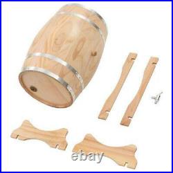 Wooden Wine Barrel Tap Solid Pine Wood Whiskey Storage Container Dispenser 35 L